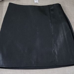 Old Navy Black Faux Leather Mini Skirt